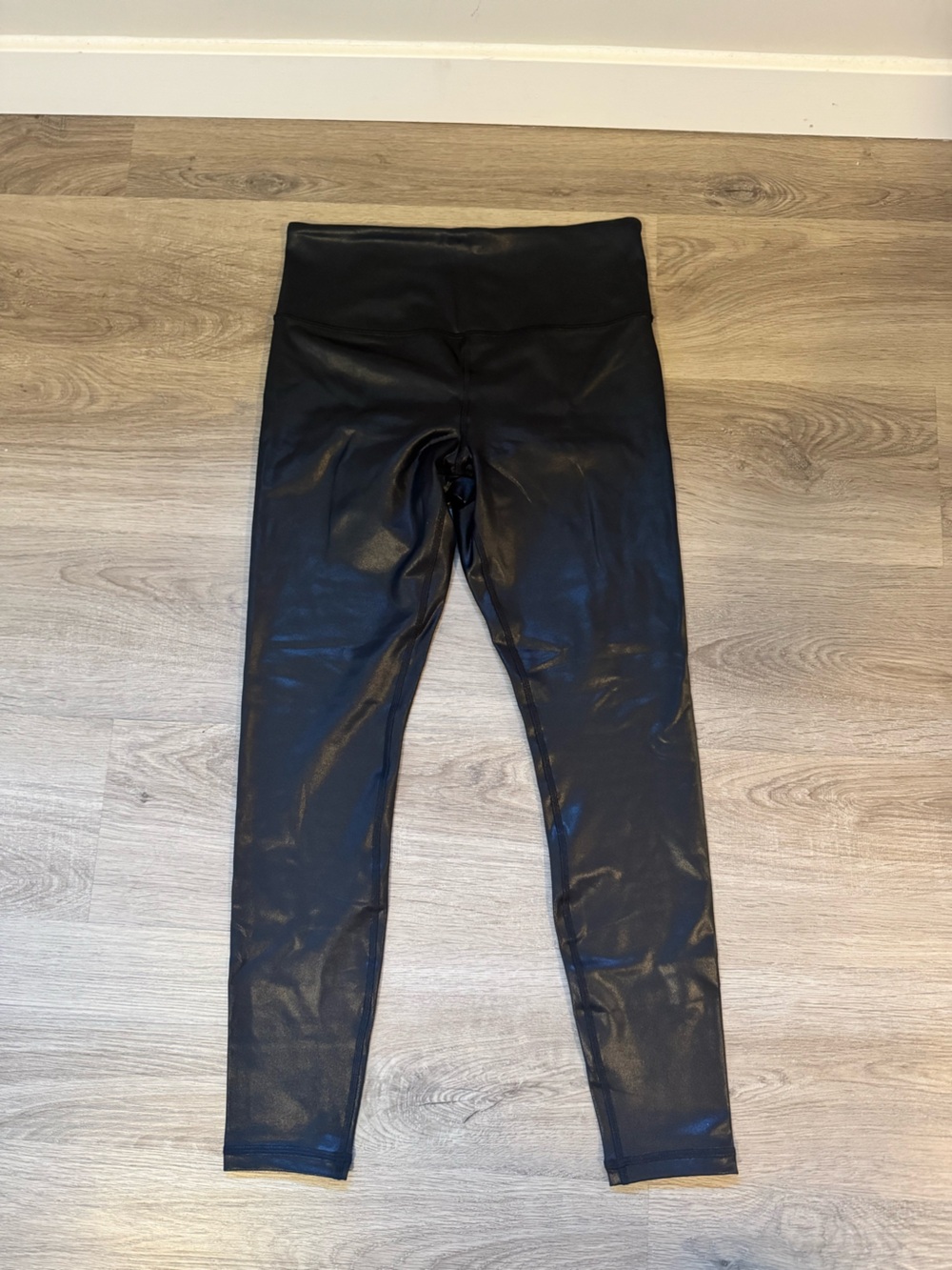Athleta Black Matte Foil Leggings